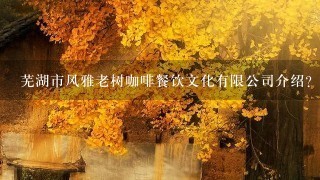 芜湖市风雅老树咖啡餐饮文化有限公司介绍？